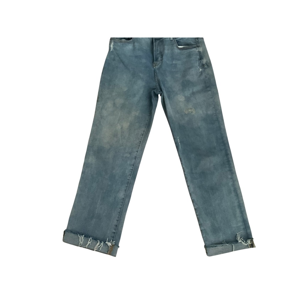 Kensie Jeans The Juliet High Rise Slim Vintage Luxe Blue Frayed Hem Jeans 14/32 - Picture 3 of 8